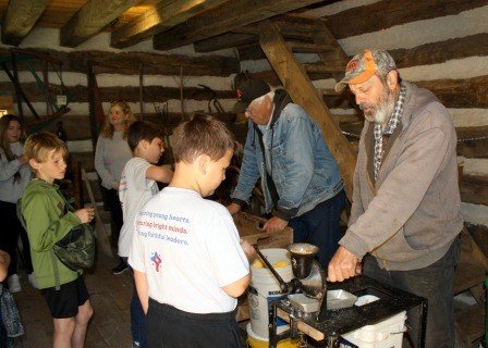 Education Day - Shelling Corn